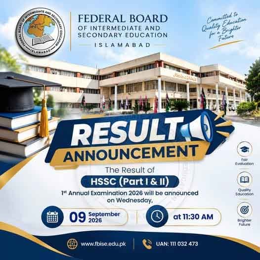 HSSC Result FBISE Federal Board