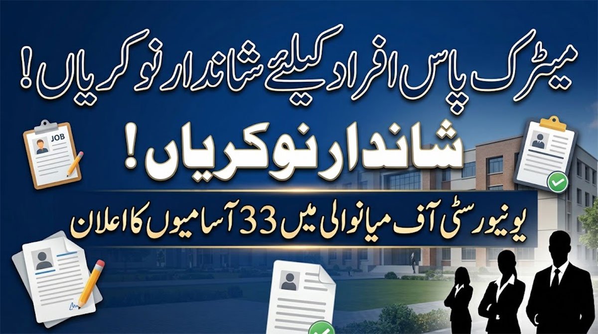 University of Mianwali Jobs 2026 Online Apply